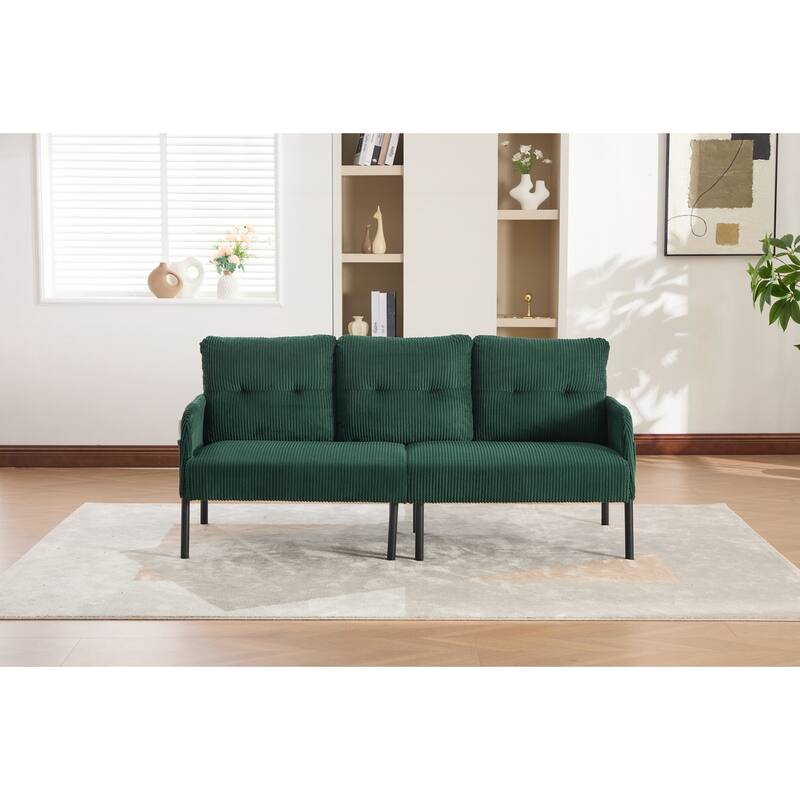 Oversized Loveseat, Modern & Plush Double-seater Sofa, Corduroy Upholstered Couch