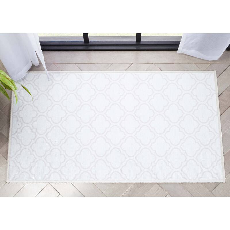 Well Woven Apollo Lattice Moroccan Machine Washable Area Rug