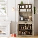 preview thumbnail 5 of 10, Garvee Kitchen Pantry Cabinet with Microwave Stand and Coffee Bar, 71" Tall Hutch Storage Cabinet, Wooden Buffet Cabinet