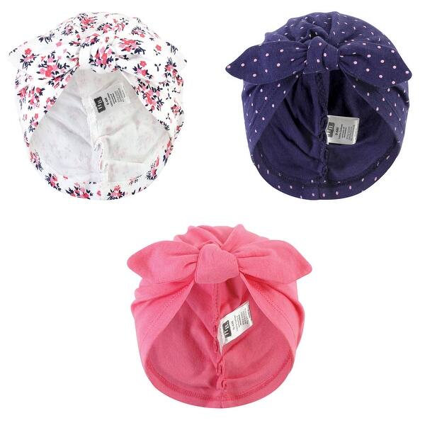 slide 1 of 1, Hudson Baby Baby Girl Turban Cotton Headwraps, Dainty Floral, One Size - Dainty Floral Dainty Floral - One Size