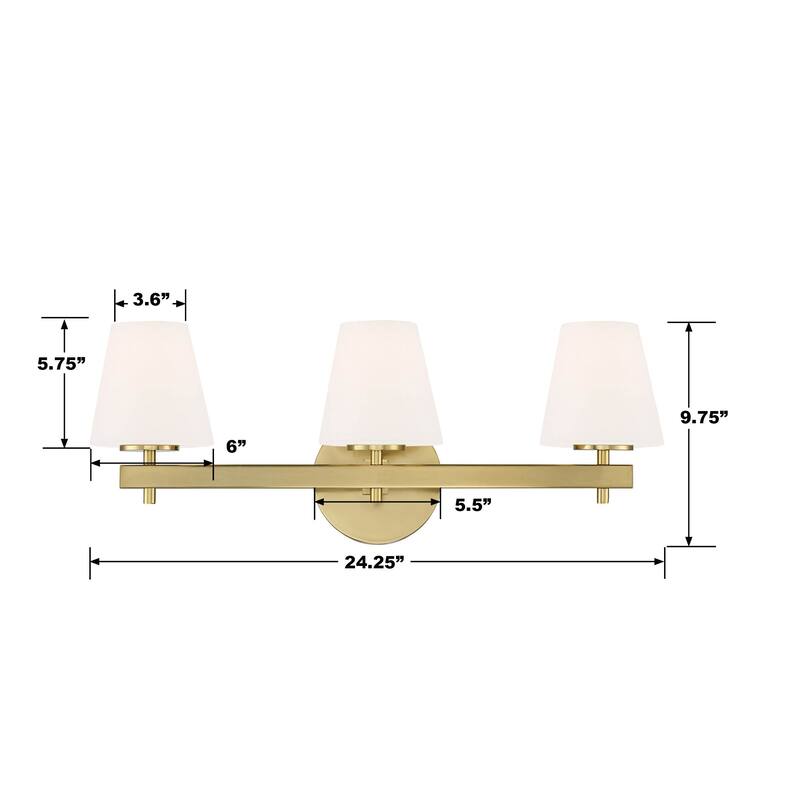3 Light Bathroom Vanity