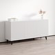 preview thumbnail 5 of 16, Meble Furniture Pafos 60-inch Modern Matte Sideboard Buffet with 3D Geometric Door Design