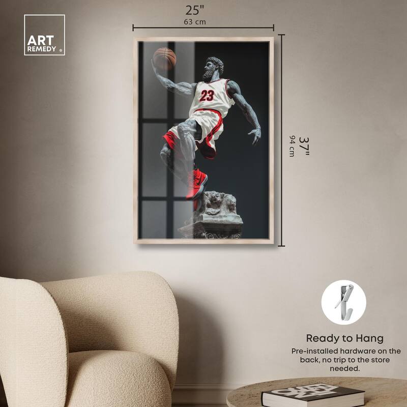 Basketball White Uniform Shadowbox by Art Remedy
