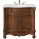 preview thumbnail 1 of 9, Elegant Lighting VF-1047-VW Windsor 36" Free Standing Single Basin Brown - Natural Finish