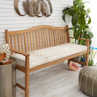 Sunbrella Leopard Indoor/Outdoor Bench Cushion, Corded