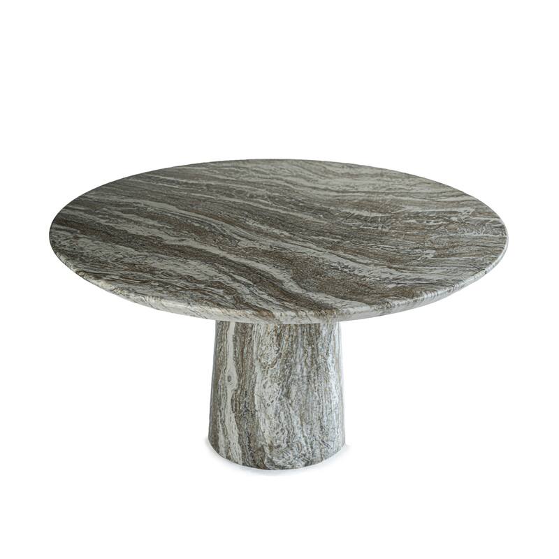 Grover Outdoor Stone Dining Table in Gray