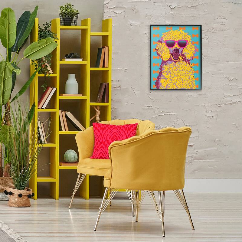 Stupell Retro Pop Poodle Framed Giclee Art Design By Marcus Prime