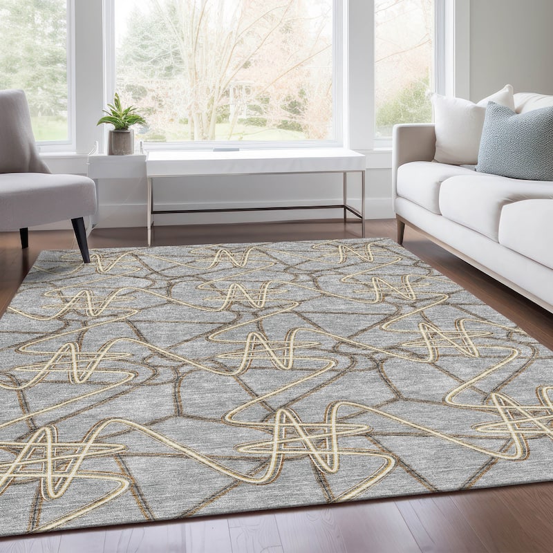 Premium Washable Super Soft Modern Maze Mayfield Rug