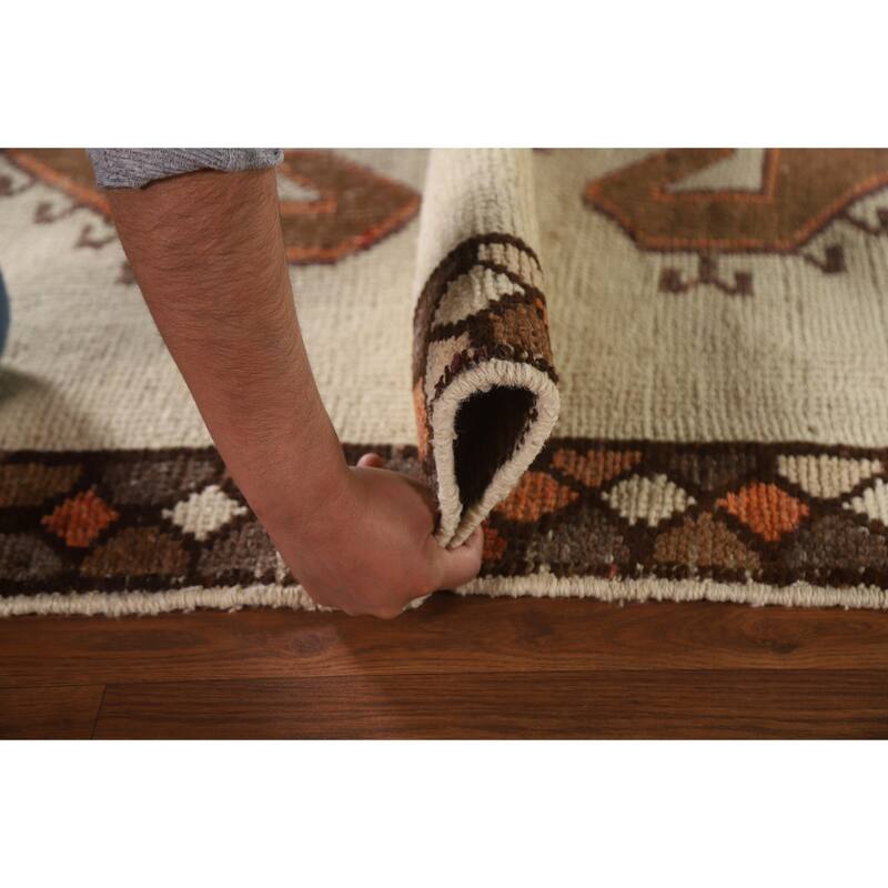 Anatolian Runner Rug Handmade Oriental Wool Carpet - 3'11"x 12'4"