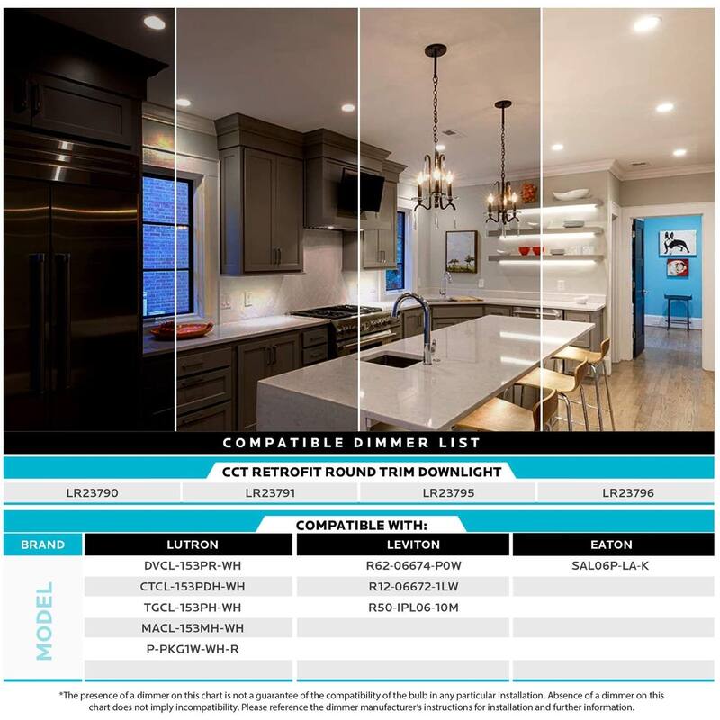 Luxrite 4" LED Recessed Can Lights, Color Selectable 2700K | 3000K | 3500K | 4000K | 5000K, Dimmable, 750 Lumens, 6-Pack