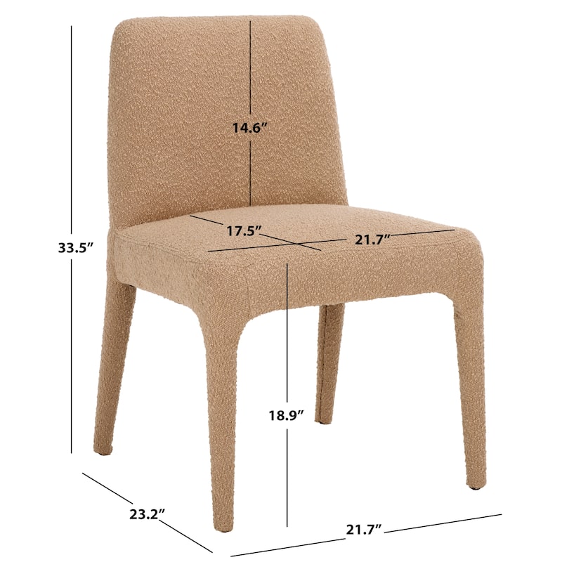 SAFAVIEH Couture Derrick Boucle 19-inch Dining Chair [SET of 2] - 22"W x 23"D x 34"H