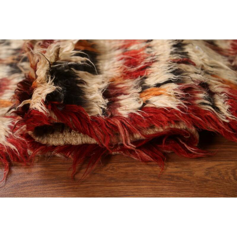 Hand Knotted Oriental 100% Wool Carpet Tribal Tribal Beige & Ivories Moroccan Area Rug - 7' 10'' X 5' 4''