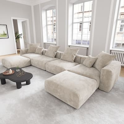 181" Corduroy Modular Sofa