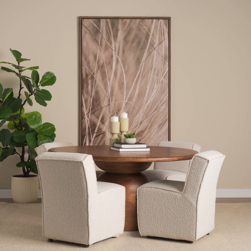 Akira Large Textured Beige Metal Pillar Candle Holder