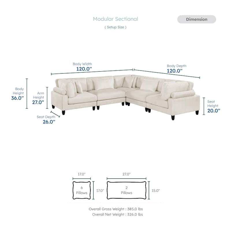 Jonas 5-Piece Modular Sectional Sofa