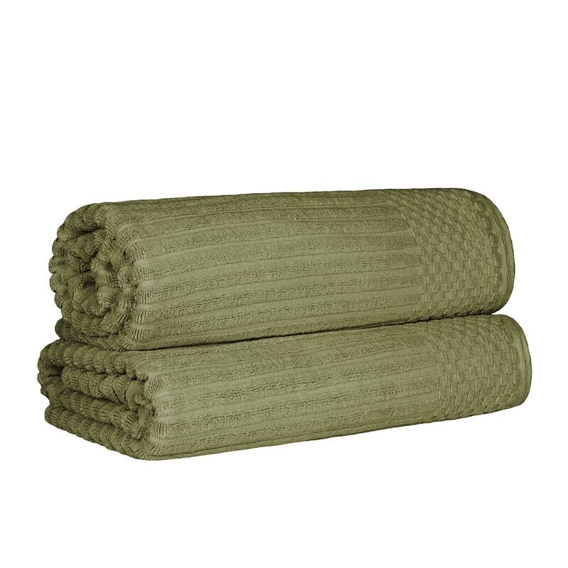 Superior Soho Ribbed Cotton Bath Sheet Set of 2