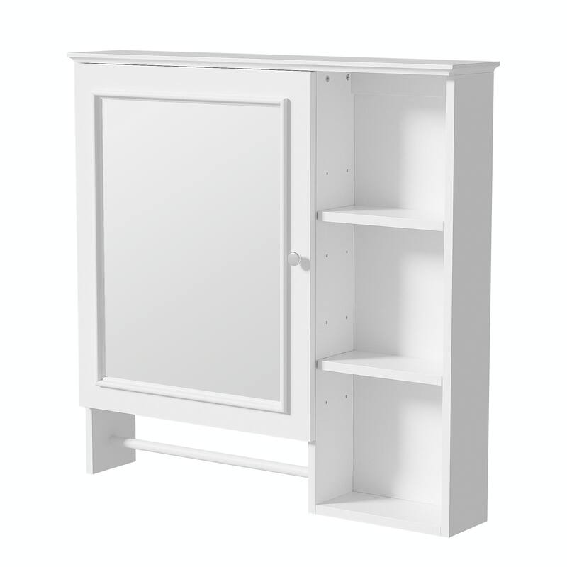 Wall-Mounted Bathroom Storage Cabinet with Large Mirror Door