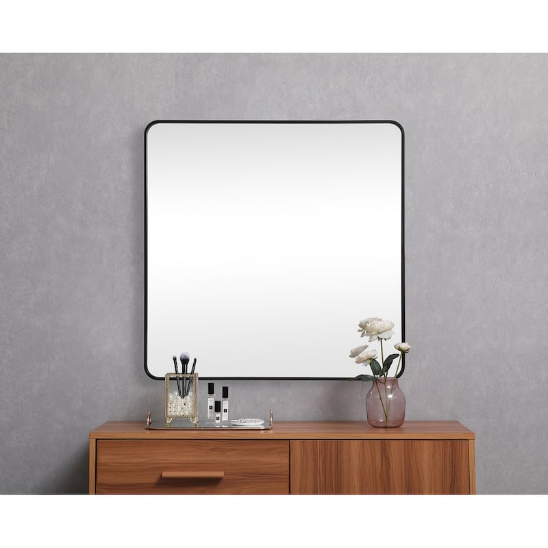 Indigo Home Soft corner metal square mirror 42x42 inch
