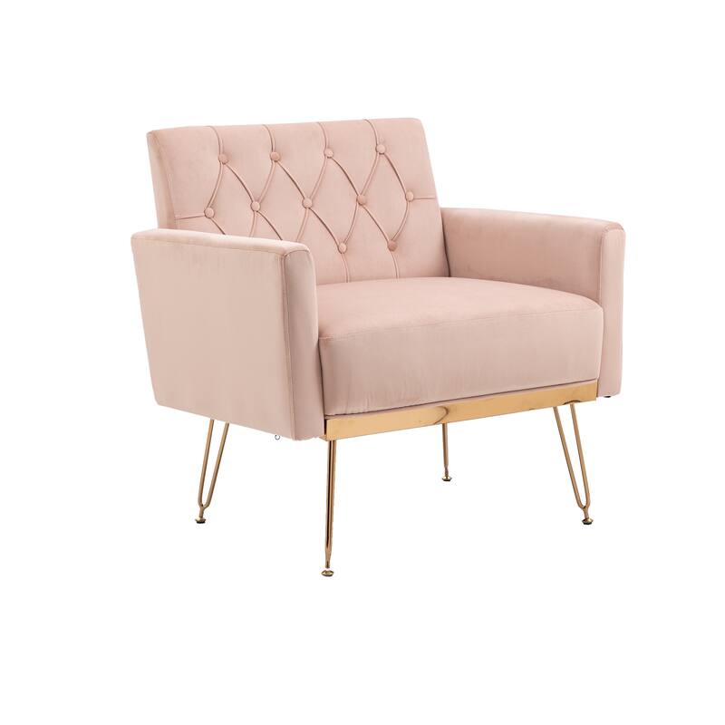 Modern Velvet Single Reading Chairs with Arm Set of 2