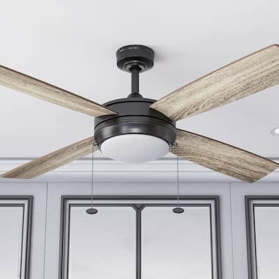 52" Prominence Home Kailani Indoor Modern Ceiling Fan, Matte Black