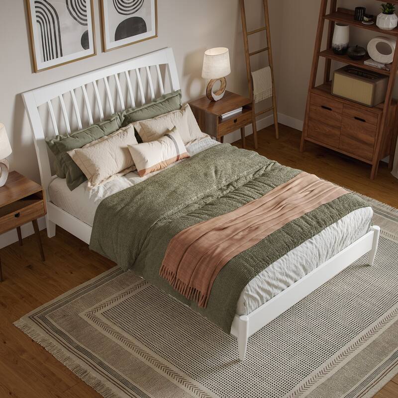 Orleans Solid Wood Low Profile Sleigh Platform Bed