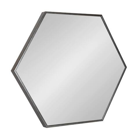 Kate and Laurel Rhodes Framed Hexagon Wall Mirror