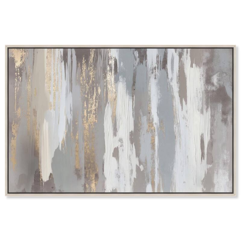 Flooding Gold II Canvas by Art Remedy - Silver - 45" x 30"