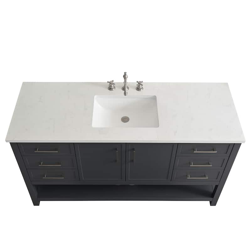 Sudio Design Arlo 60" Single Bathroom Vanity - 60" Single Sink