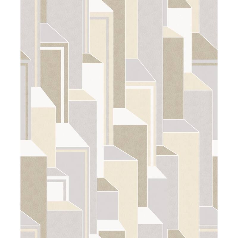 Seabrook Designs Deco Geometric Unpasted Wallpaper