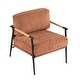 preview thumbnail 26 of 63, 27.56" Modern Accent Chair with Plush Cushions, Metal Frame, and Wooden Armrest Design -for Living Room, Bedroom