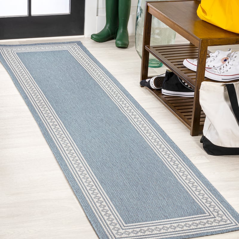 JONATHAN Y Havana Classic Diamond Border Indoor/Outdoor Area Rug