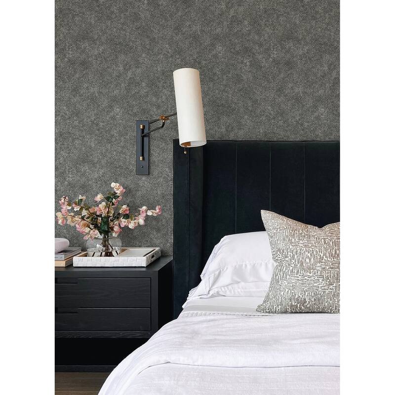 A-Street Prints Hirawa Pewter Metallic Mosaic Wallpaper