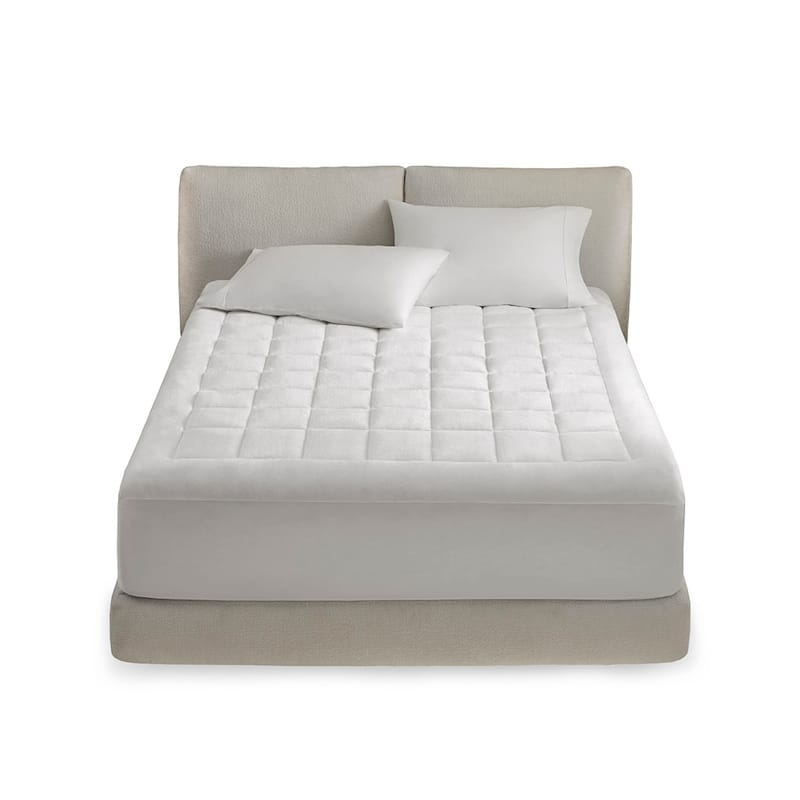 Madison Park Heavenly Soft Overfilled Plush Down Alt. Waterproof Mattress Pad - White