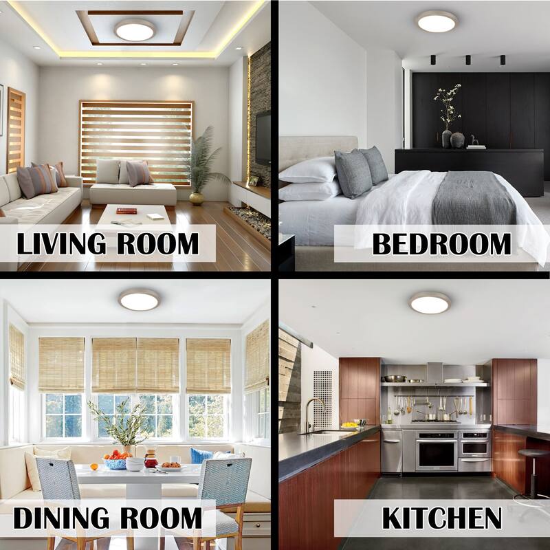 LED Flush Mount Ceiling light 15"W x 1"H