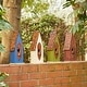 preview thumbnail 6 of 32, Glitzhome 13"H Retro Wooden Distressed Garden Birdhouse - 4.5"L x 4.25"W x 13.25"H