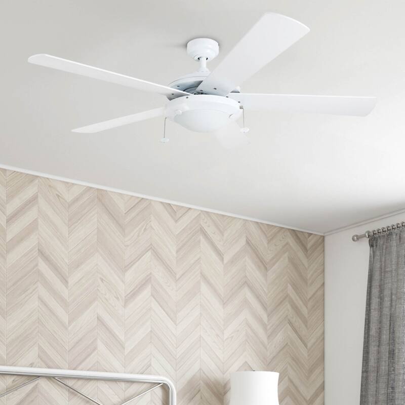 52" Prominence Home Bolivar Farmhouse Ceiling Fan with Light and Pull Chains - 52-inch