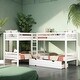 preview thumbnail 18 of 33, Twin L-Shaped Bunk bed with Ladder and Drawers, 4 Beds in 1 White