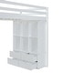preview thumbnail 8 of 32, Full Size Solid Wood Loft Bed with Desk,Shelves,and LED Light