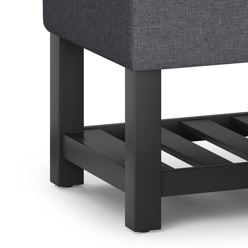 Storage Ottoman Bench with Open Bottom - Dark Gray