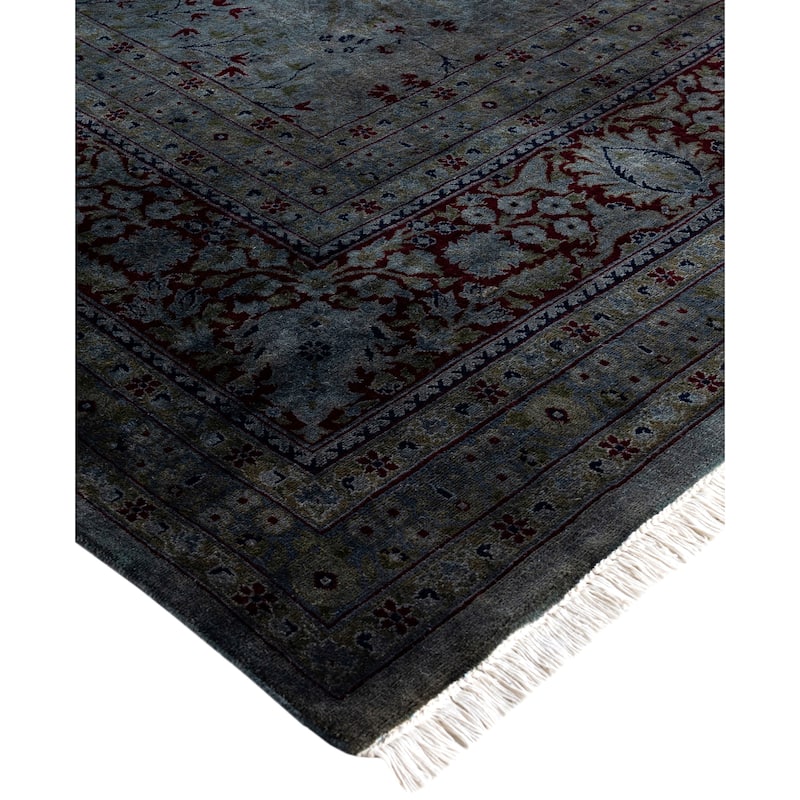 Overdyed One-of-a-Kind Hand-Knotted Area Rug - Gray - 9' 4" x 18' 8"