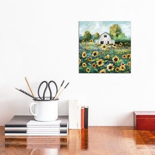 iCanvas "Sunflower Barn" by Nan Canvas Print