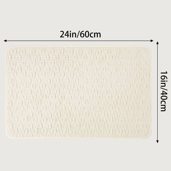 Rubber Backing Non Slip Quick Dry Bath Mat Absorbent Bath Rug - Bed ...