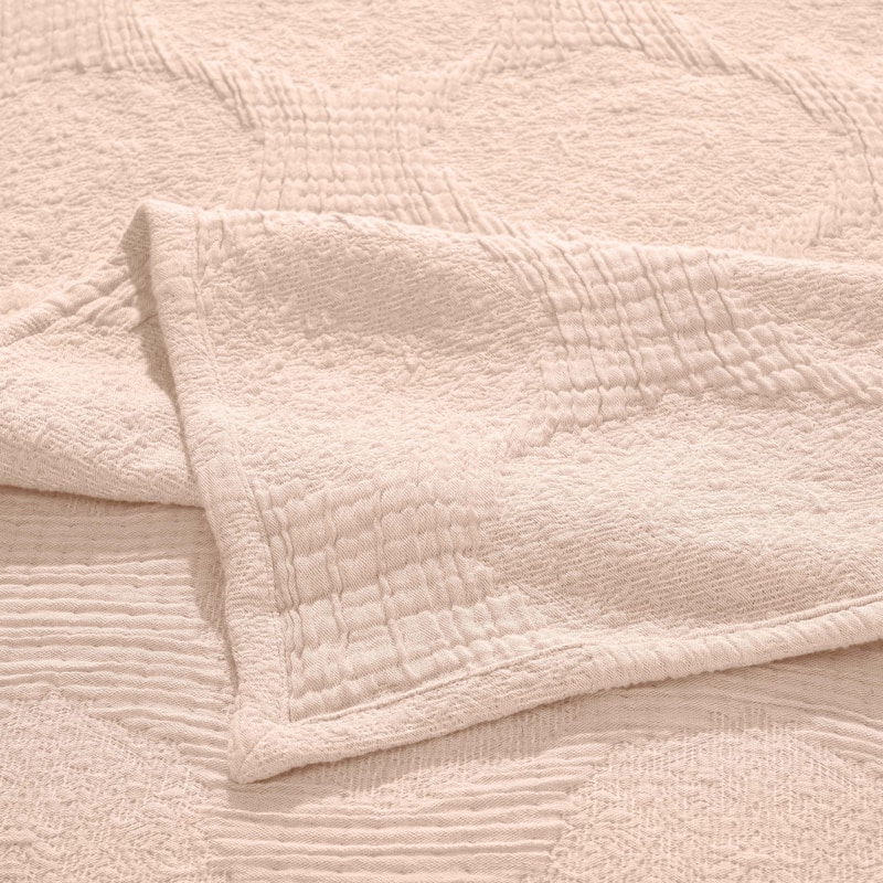Superior Tanta Cotton Medium Weight Modern Circles Woven Coverlet