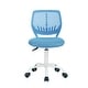 preview thumbnail 69 of 91, HomyLin Armless Swivel Kids Desk Chair with Mesh Padded Seating Blue