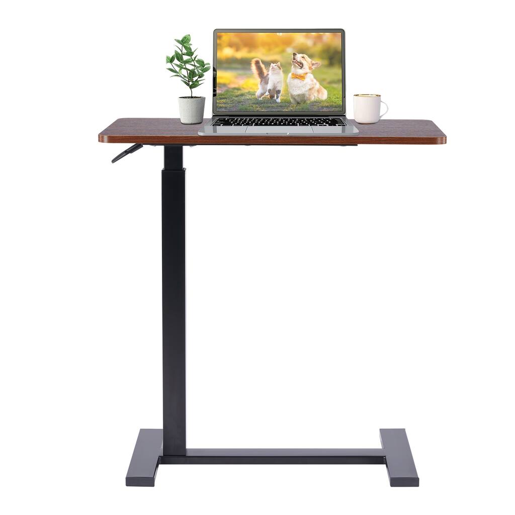 Adjustable Overbed Table with Wheels ,Mobile Rolling Desk for Laptop, Hospital Bed, or Office Use
