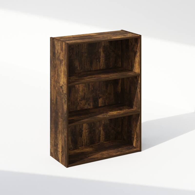 31.5 in. Tall Pine Wood 3-Shelf Bookcase
