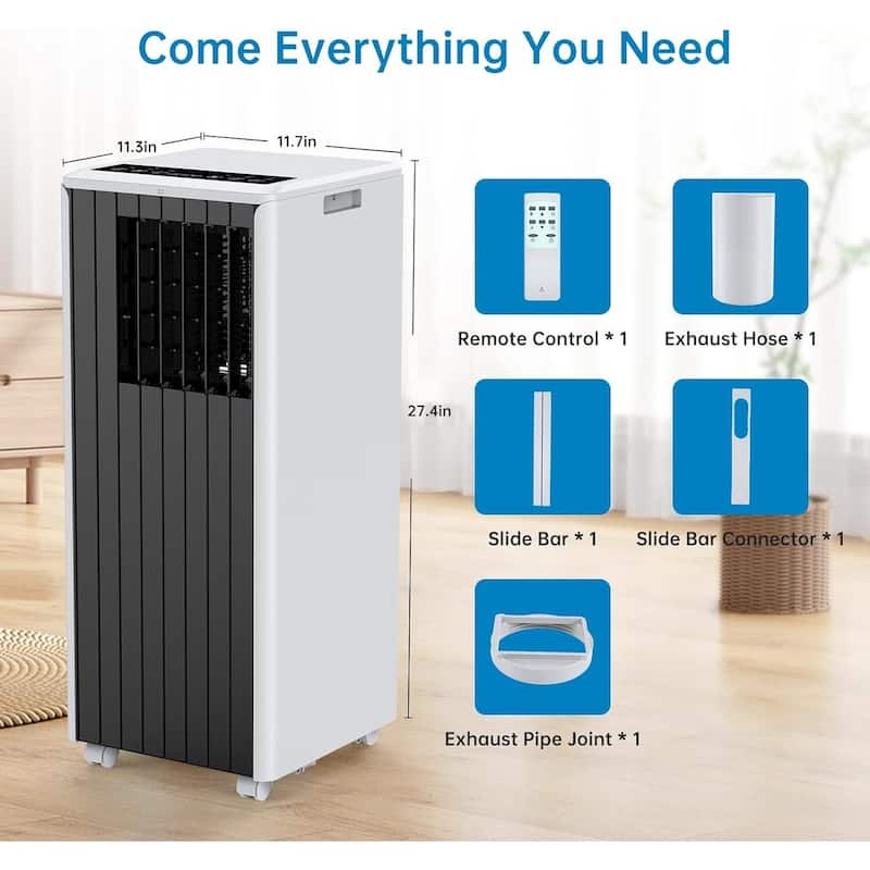 8000 BTU Air Conditioner Portable for Room up to 350 Sq. Ft