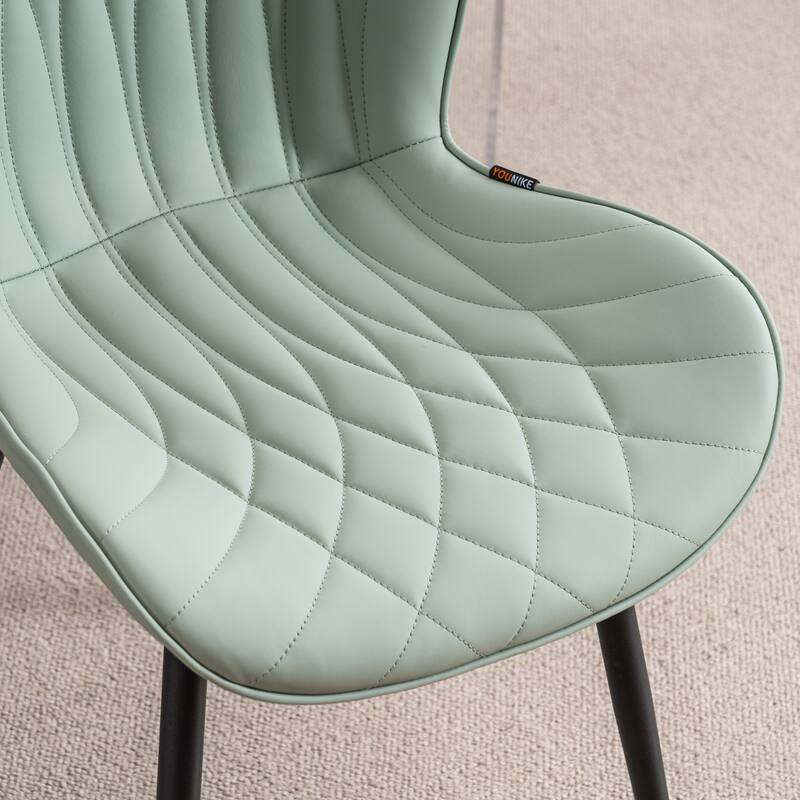 Upholstered Dining Chairs Set of 2, Faux Leather Kitchen Chairs