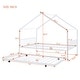 preview thumbnail 4 of 24, Full Size Metal House Bed with Twin Size Trundle