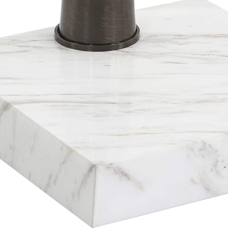 Uttermost Pelton Marble Glass Drink Table